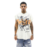 Heights District The District Sleeveless Cream Tee
