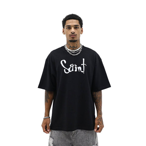 Heights District Hustle With Heart Black Tee