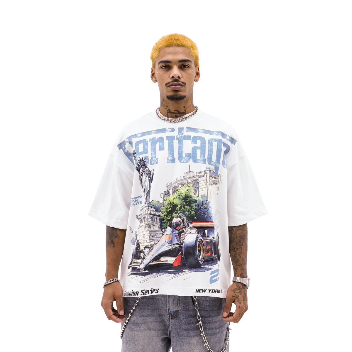 Heights District Heritage Liberty City White Tee