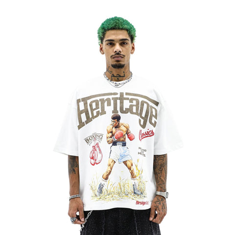 Heights District King Of The Ring White Tee