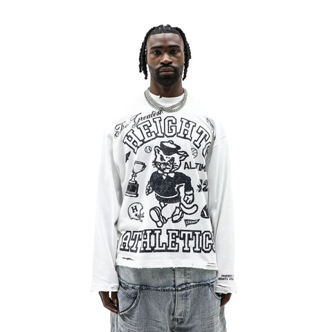 Heights District Heights G.O.A.T. White Longsleeve