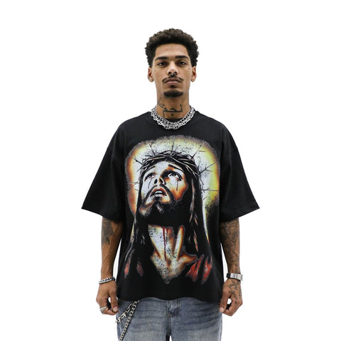 Heights District Saint Heights Prayer Black Tee