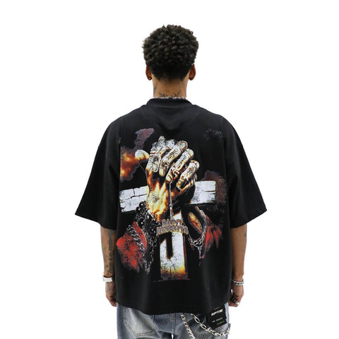 Heights District Saint Heights Prayer Black Tee