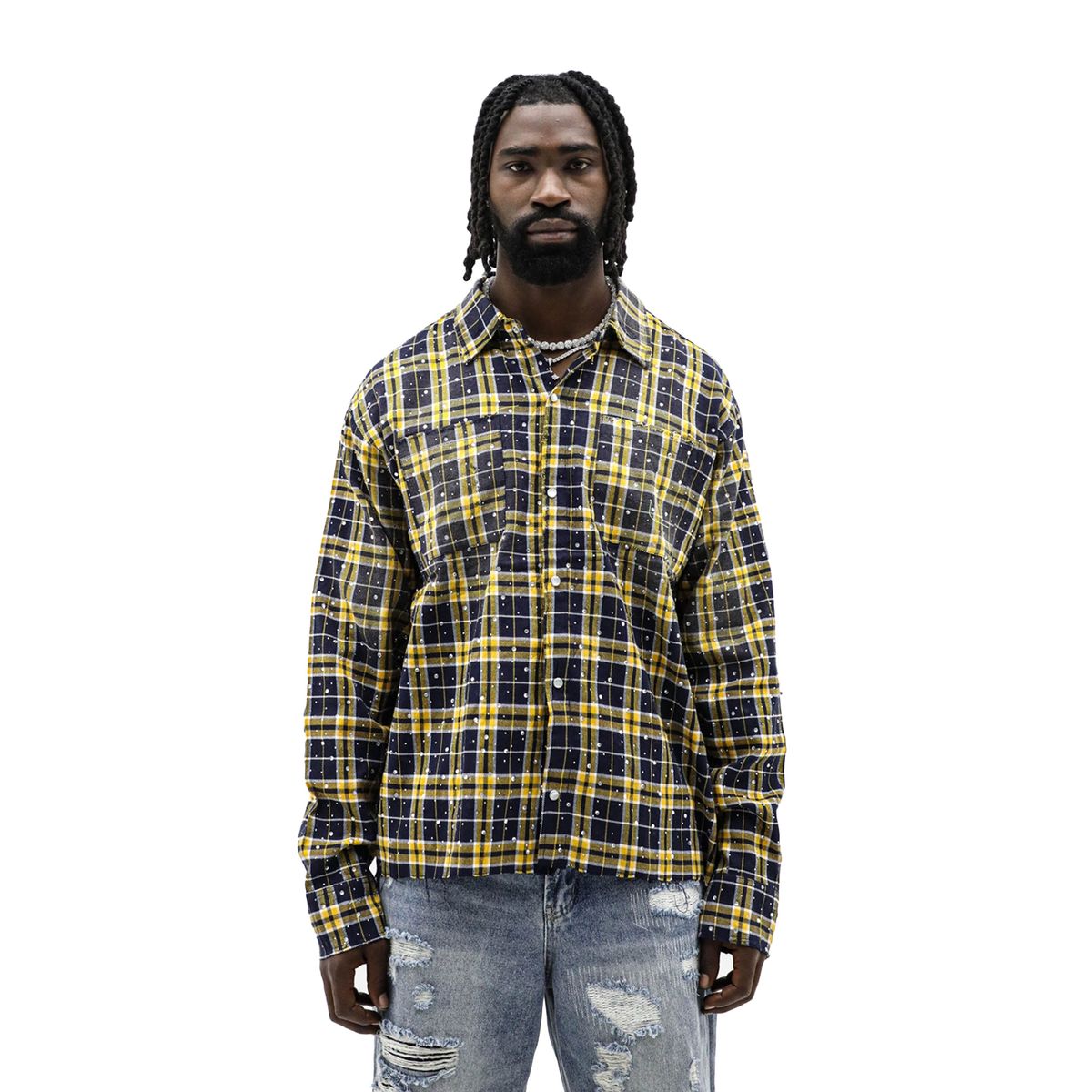 Heights District Yellow Stone Flannel Long Sleeve