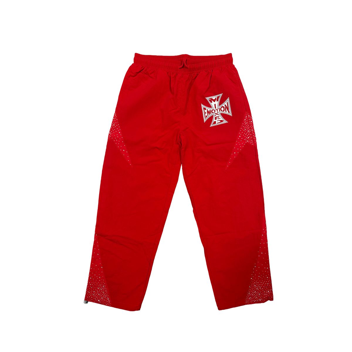 Mixed Emotion Red Classic Nylon Pant