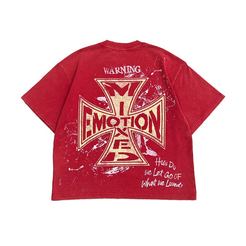 Mixed Emotion Red Crimson Tee