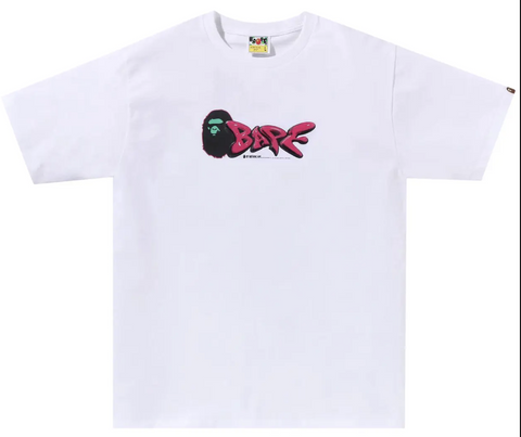 Bape 3D Art Logo Tee White