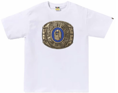 BAPE Foil College Ring White Tee
