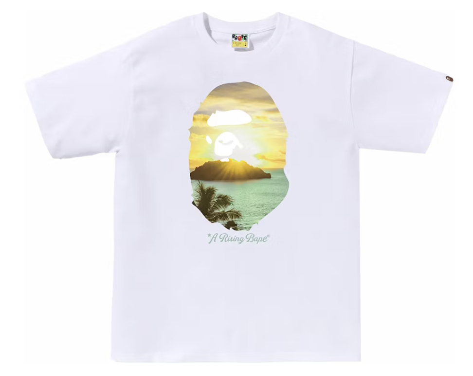 BAPE A Rising Bape Photo White Tee