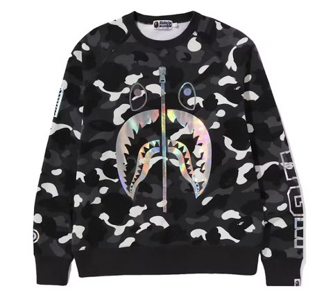 BAPE City Camo Shark Crewneck SS24 Black