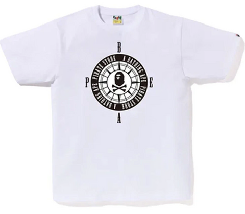 BAPE Pirate Compass Tee White