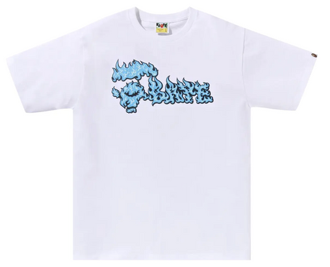 BAPE Flame Face White Tee