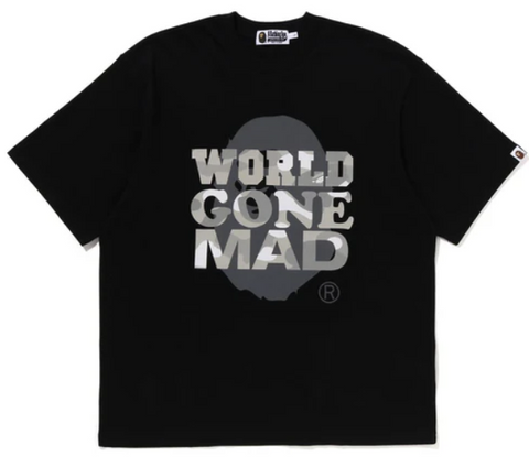 BAPE World Gone Mad Camo Black Tee