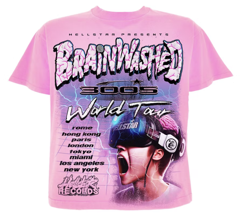 Hellstar Brainwashed World Tour Pink Tee