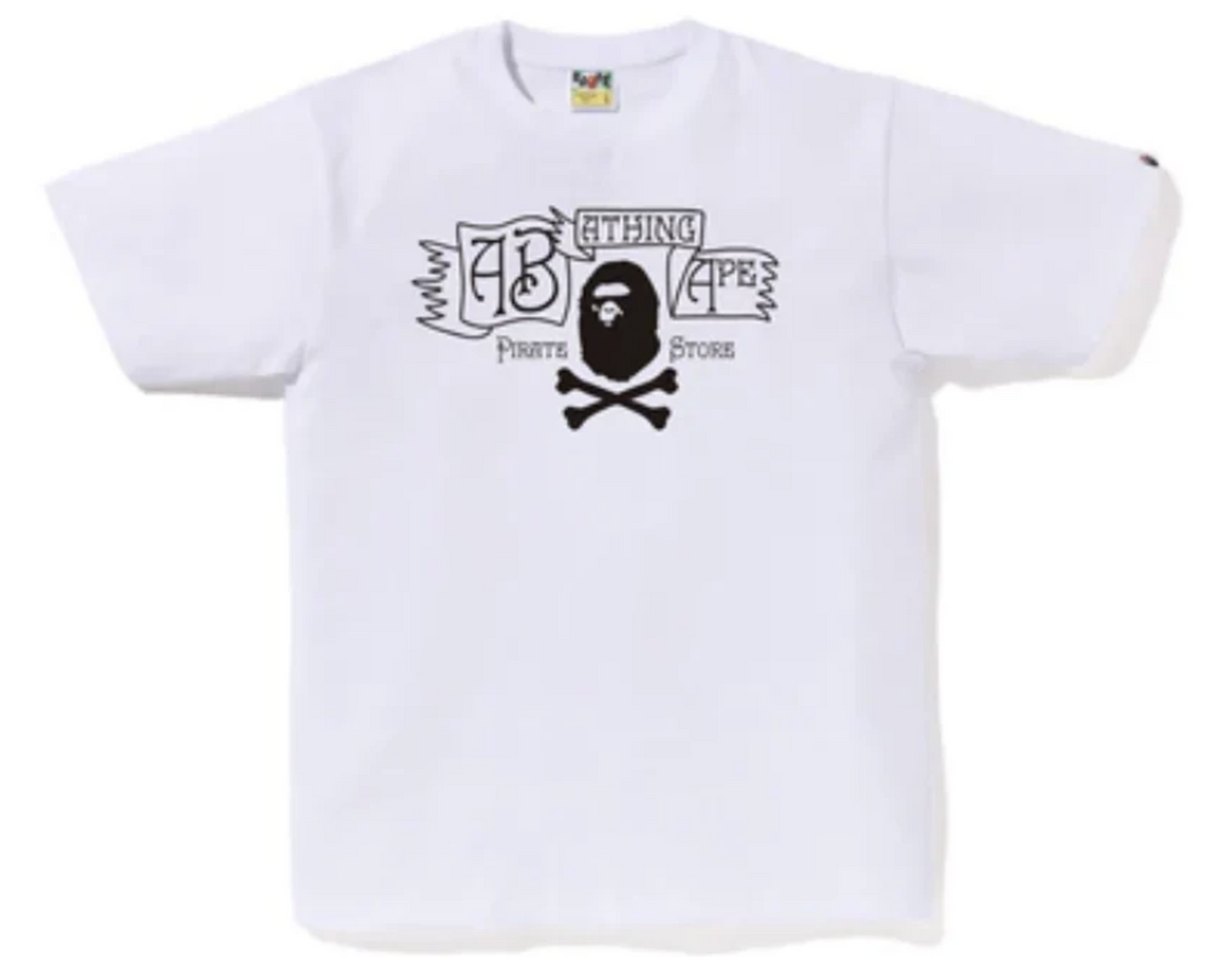 BAPE Crossbone Logo White Tee