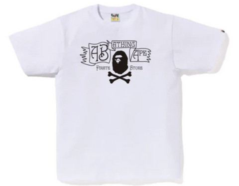 BAPE Crossbone Logo White Tee