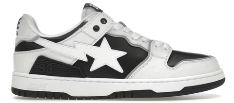 A Bathing Ape Sk8 Sta #1 Ostrich Pack White Black