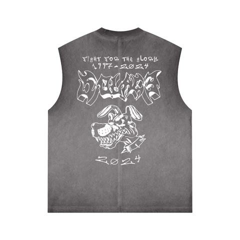 Solace Dog Grey Wash Sleeveless Tee