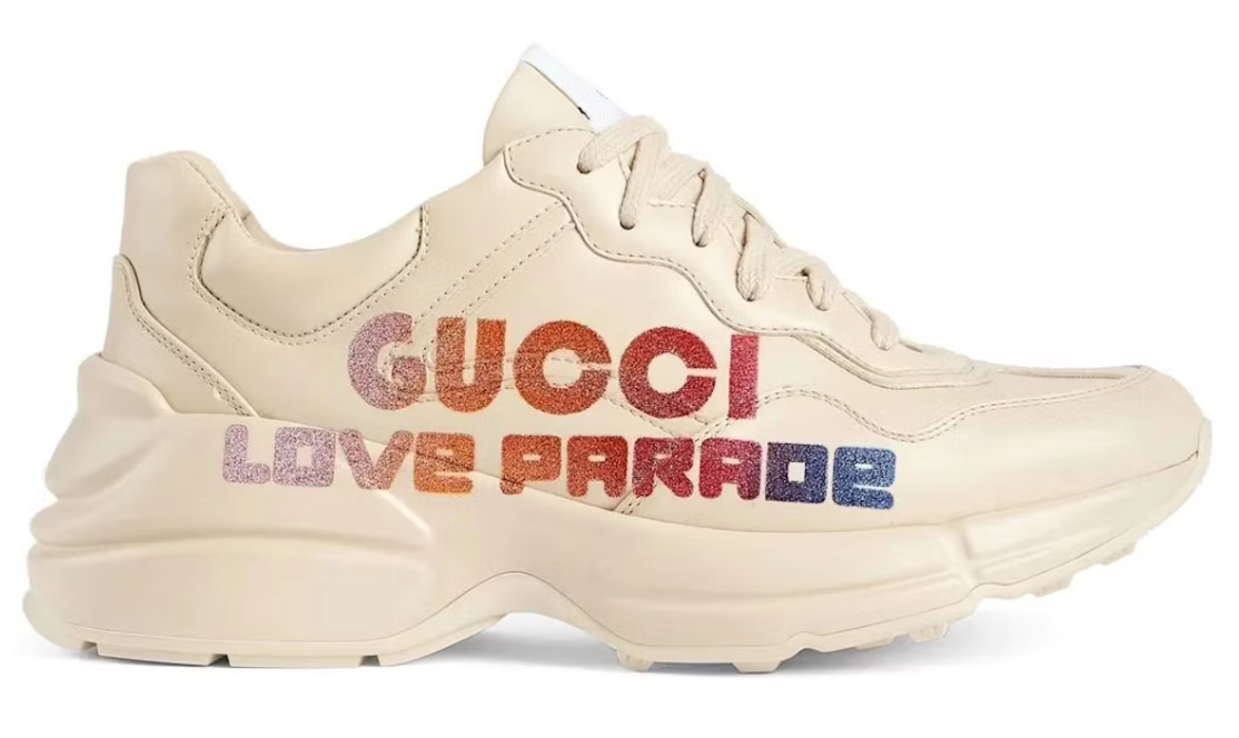 Gucci Rhyton Glitter Love Parade Off-White Women's Pre-Owned