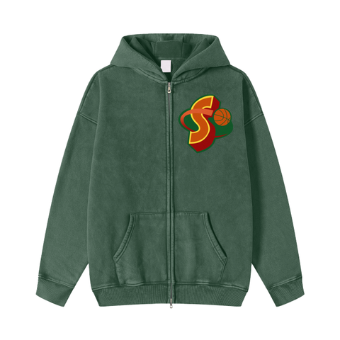 Solace Minds Green Wash Hoodie
