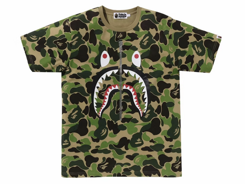 BAPE ABC Camo Shark Tee Green