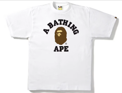 BAPE College Logo White Tee
