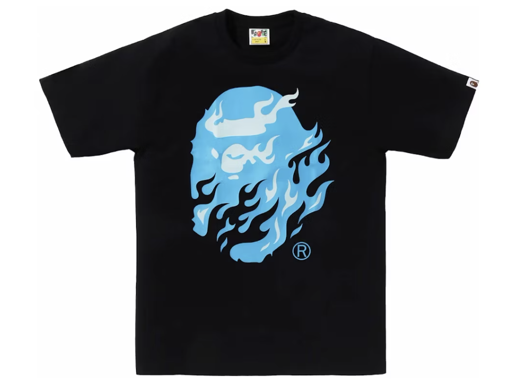 BAPE Flame Ape Head Tee Black/Blue