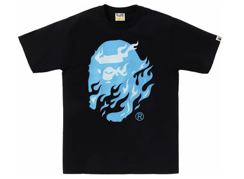 BAPE Flame Ape Head Tee Black/Blue