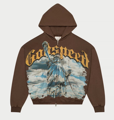 Godspeed Chrome Liberty Zip Up Brown Wash