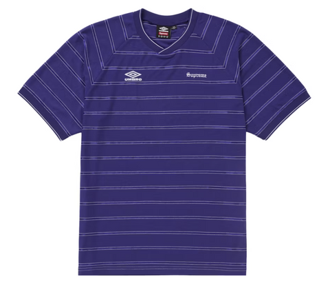 Supreme x Umbro Stripe Soccer Jersey Purple