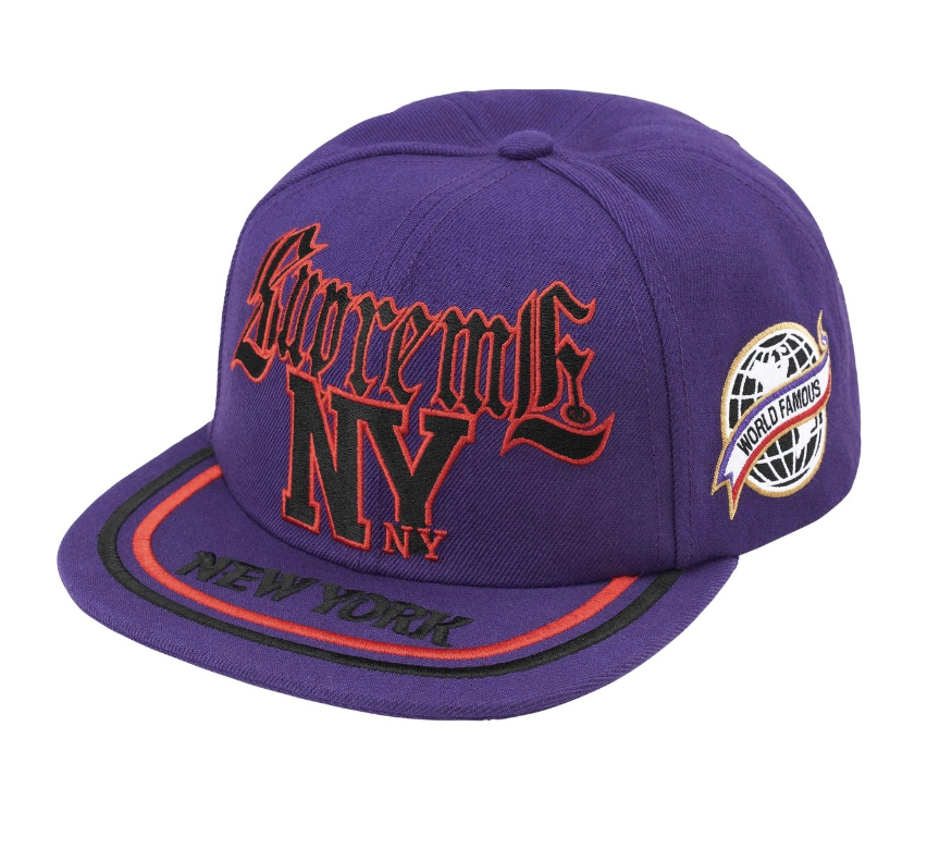 Supreme Purple Old English New York 6-Panel