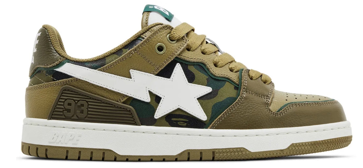 A Bathing Ape Sk8 Sta Olive Drab Green Camo