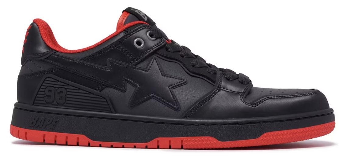 A Bathing Ape Sk8 Sta #4 Grey Black Red