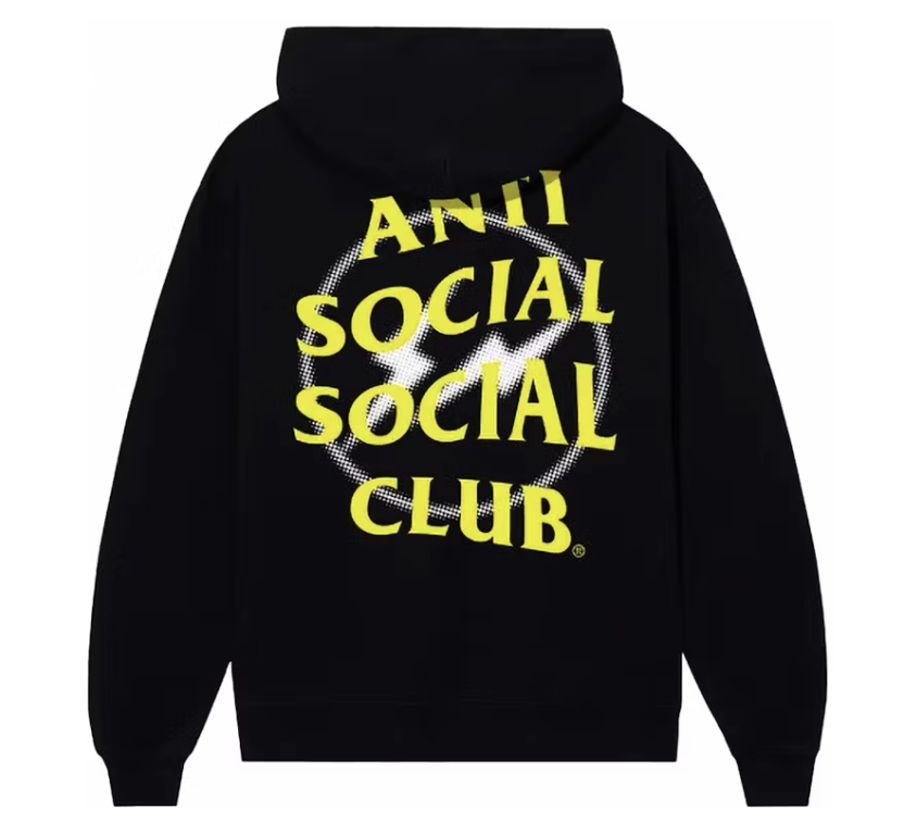 ASSC Fragment Half Tone Yellow Black Hoodie