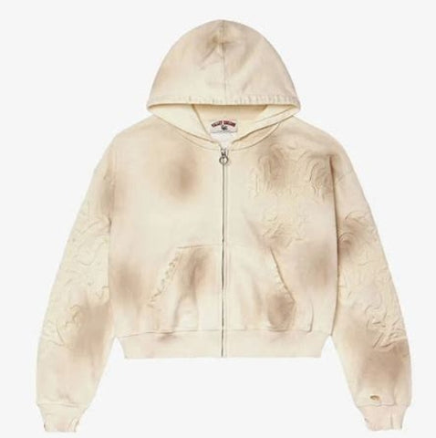 VALE FOREVER CARVER ZIP UP HOODIE CREAM