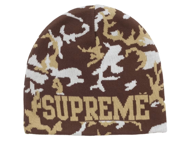 Supreme Reversible Camo Beanie Brown