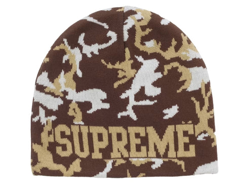 Supreme Reversible Camo Beanie Brown