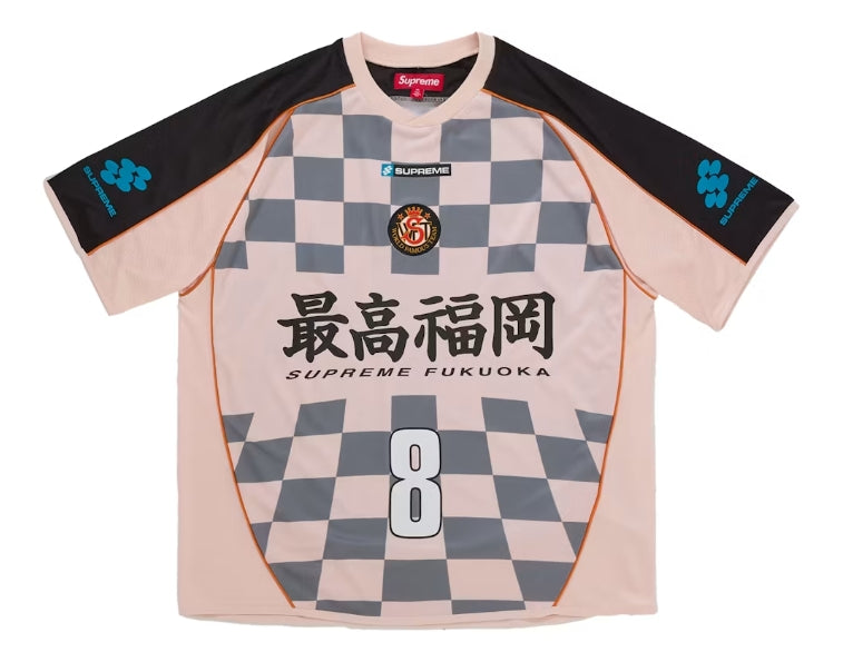 Supreme Checkerboard Soccer Jersey Pink