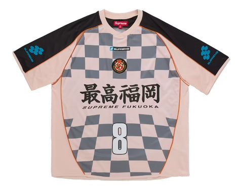 Supreme Checkerboard Soccer Jersey Pink