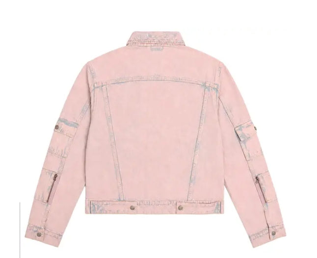 Sp5der Champions League Trucker Jacket Pink