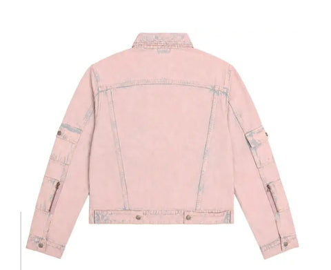 Sp5der Champions League Trucker Jacket Pink