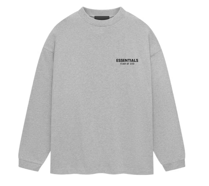 Fear Of God Essentials Jersey Long Sleeve T-Shirt Heather Grey