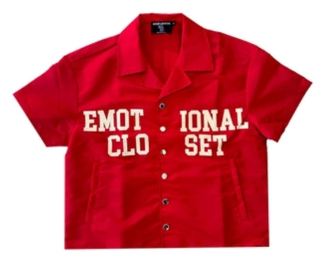 Mixed Emotion Red Backyard Nylon Shirt