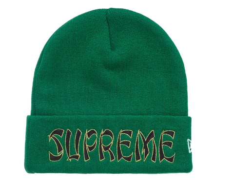 Supreme New Era Action Beanie Green