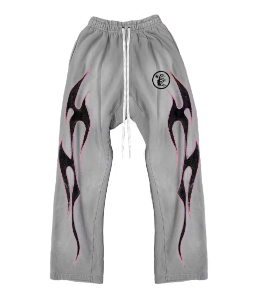Hellstar Future Flame Sweatpants Grey