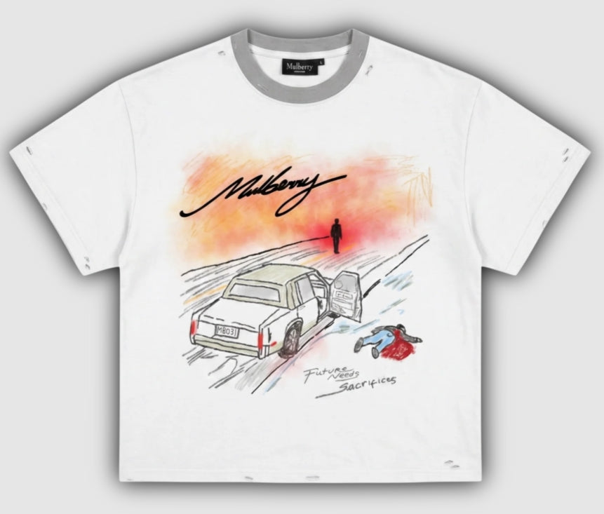 Mulberry Future Needs Sacrifices Ringer Tee