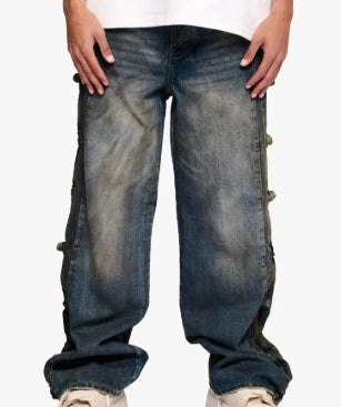 Valabasas Tagged Dirty Blue Washed Jeans