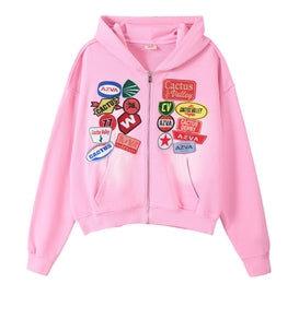 AZVA Rest Stop Hoodie Pink