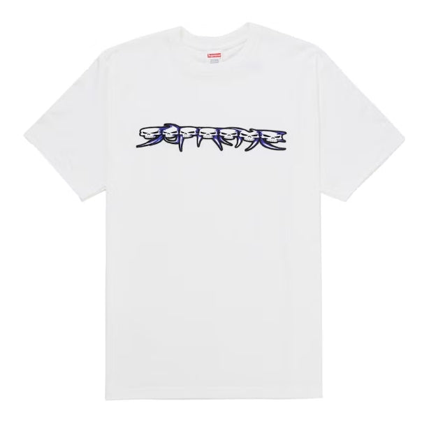 Supreme Skulls Spellout Tee White