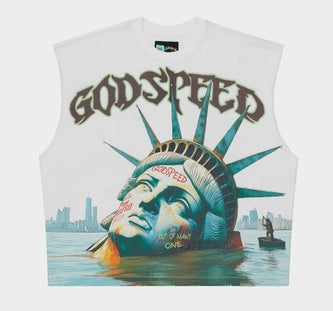 Godspeed Sunken Liberty Sleeveless T-Shirt White